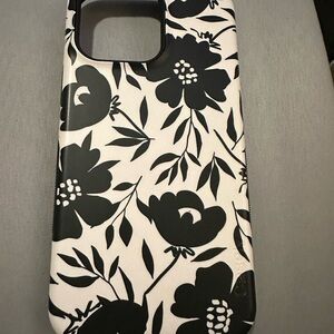 Elegant Black and White Floral Phone Case